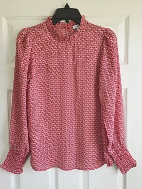 Carolina Belle ✨️ Women’s Long-Sleeve Ruffle Neck Blouse Size S